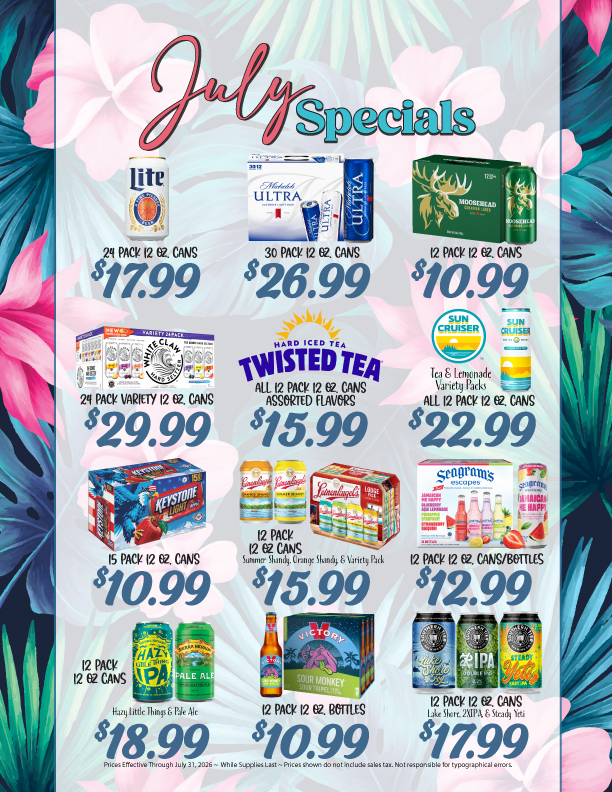 Current Specials for July